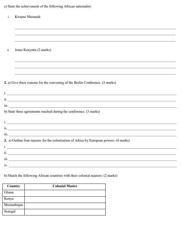 Page 2 – Grade 10 History and Citizenship April 2026 Holiday assignment – Kenyaplex