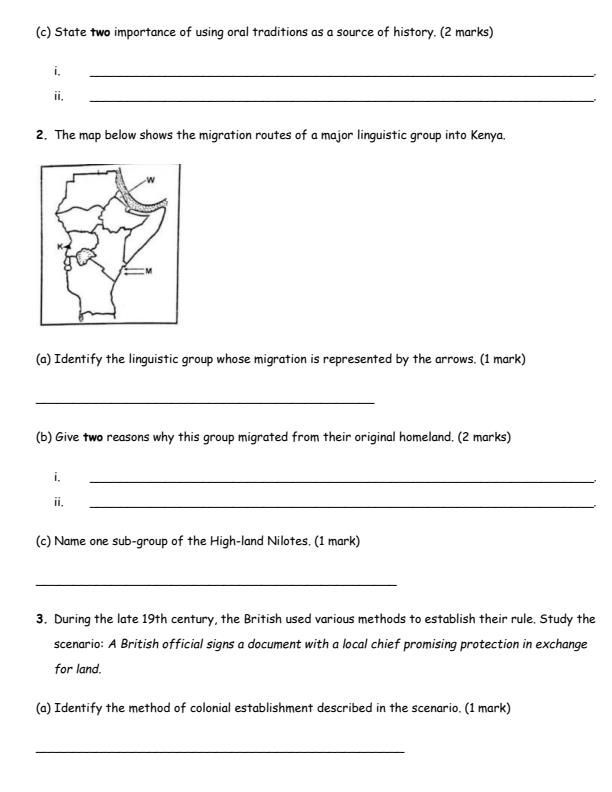 Page 2 – Grade 10 History and Citizenship August 2026 Holiday Assignment – Kenyaplex