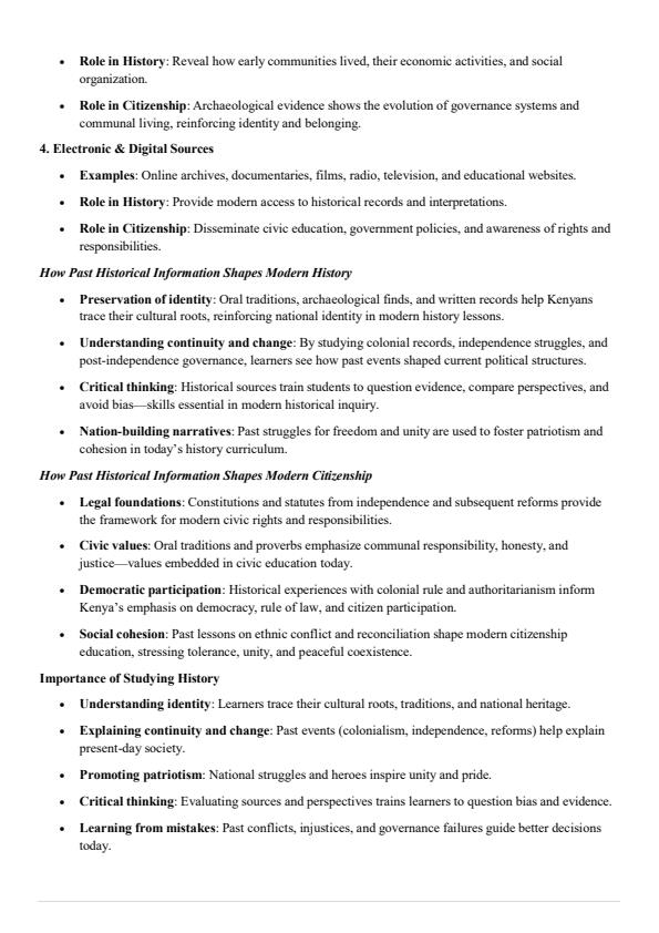 Page 3 – Grade 10 History and Citizenship Notes Term 1, 2 and 3 – Kenyaplex