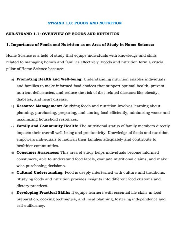 Page 3 – Grade 10 Home Science Notes (Term 1, 2 and 3) – Kenyaplex