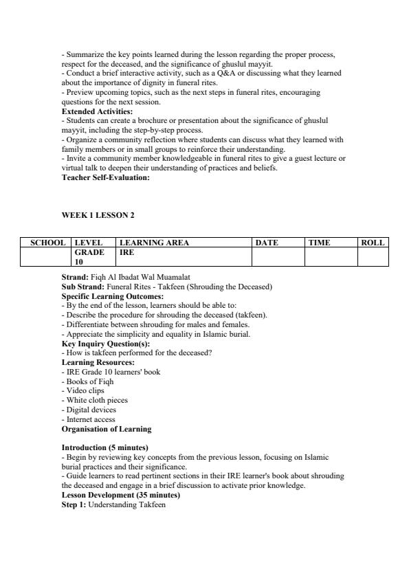 Page 2 – Grade 10 IRE Lesson Plans Term 2 – Kenyaplex
