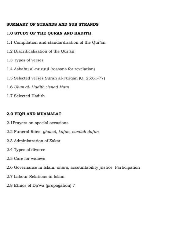 Page 1 – Grade 10 Islamic Religious Education (IRE) Notes Term 1, Term 2,  Term 3 – Kenyaplex