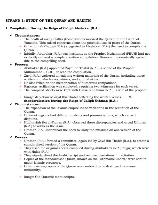 Page 3 – Grade 10 Islamic Religious Education (IRE) Notes Term 1, Term 2,  Term 3 – Kenyaplex