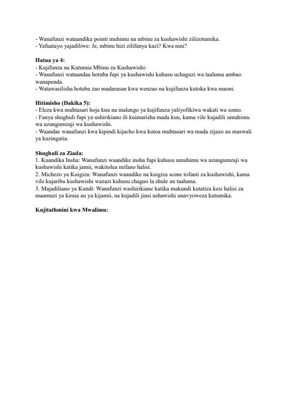Page 2 – Grade 10 Kiswahili Lesson Plans Term 3 - Kiswahili Fasaha – Kenyaplex