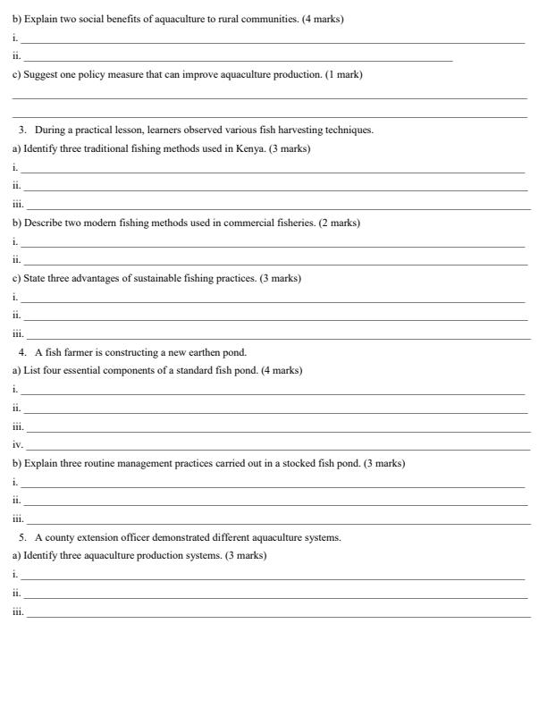 Page 2 – Grade 10 Marine Technology April 2026 Holiday Assignment – Kenyaplex