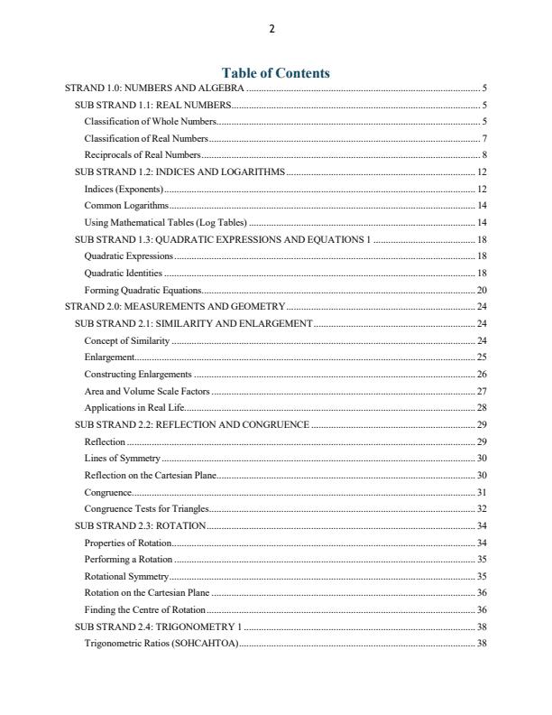 Page 2 – Grade 10 Mathematics Notes (Term 1, Term 2, Term 3) – Kenyaplex