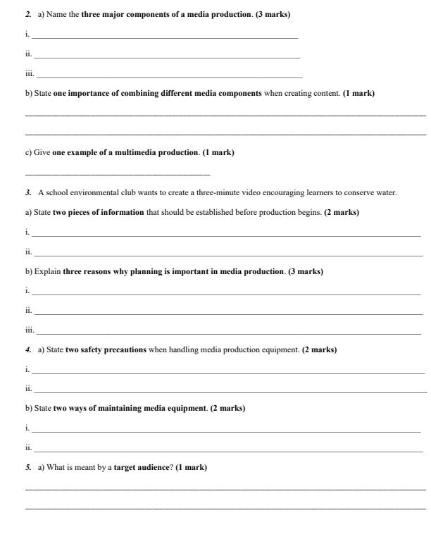 Page 2 – Grade 10 Media Technology December 2026 Holiday Assignment – Kenyaplex