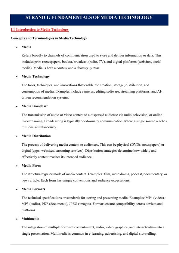 Page 2 – Grade 10 Media Technology Notes Term 1, Term 2 and Term 3 – Kenyaplex