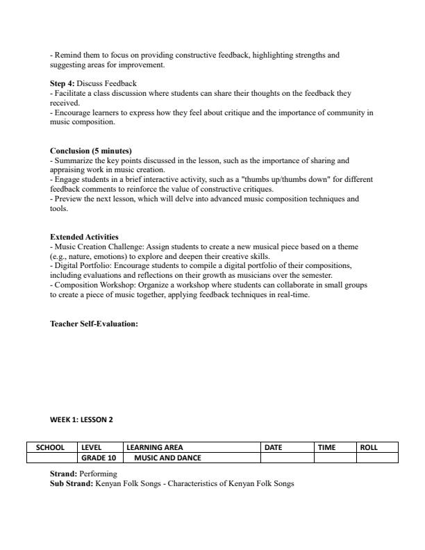 Page 2 – Grade 10 Music and Dance Lesson Plans Term 2 – Kenyaplex