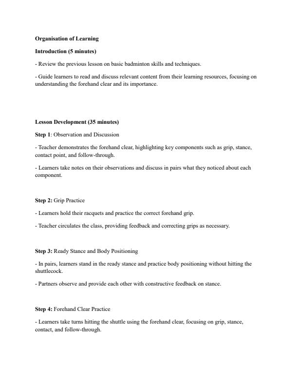 Page 2 – Grade 10 Physical Education Lesson Plans Term 2 – Kenyaplex