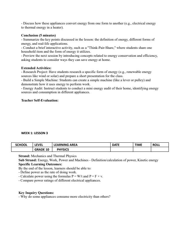 Page 4 – Grade 10 Physics Lesson Plans Term 2 - Spotlight – Kenyaplex