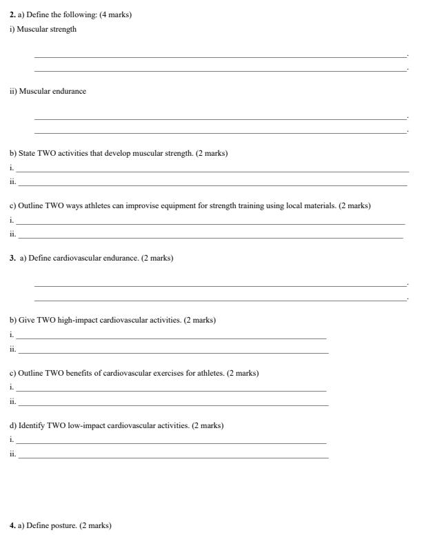 Page 2 – Grade 10 Sports and Recreation April 2026 Holiday Assignment – Kenyaplex