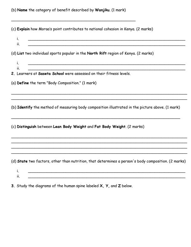 Page 2 – Grade 10 Sports and Recreation August 2026 Holiday Assignment – Kenyaplex