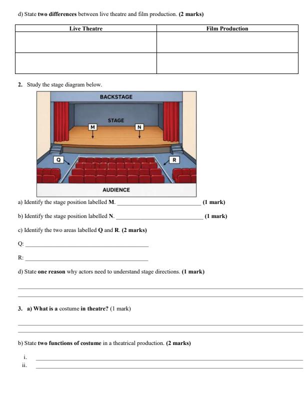 Page 2 – Grade 10 Theatre and Film December 2026 Holiday Assignment  – Kenyaplex