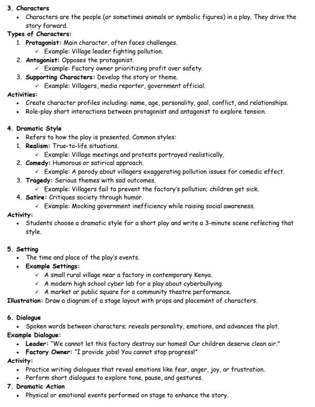 Page 3 – Grade 10 Theatre and Film Notes Term 1, Term 2 and Term 3 – Kenyaplex