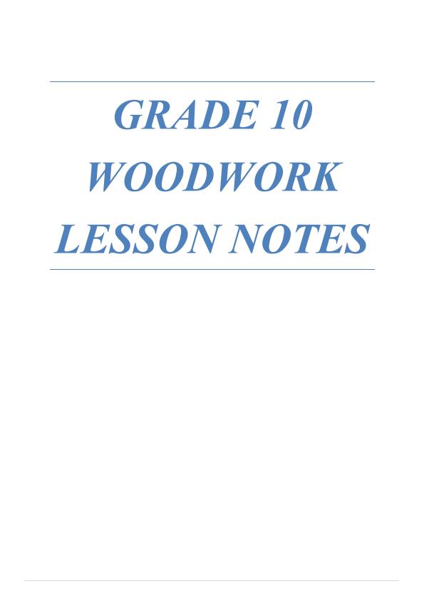 Page 1 – Grade 10 Wood Technology Notes Term 1, Term 2 and Term 3 – Kenyaplex
