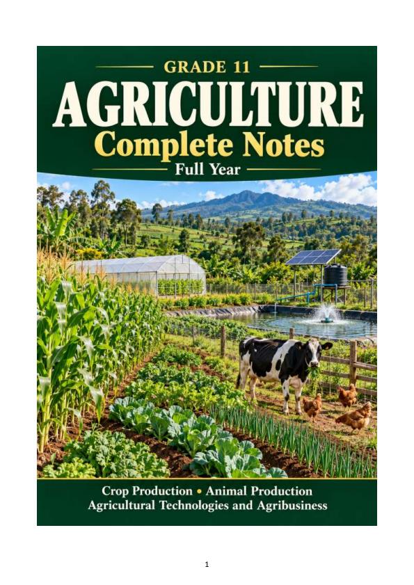 Page 1 – Grade 11 Agriculture Notes Term 1, Term 2, Term 3 (Complete) – Kenyaplex
