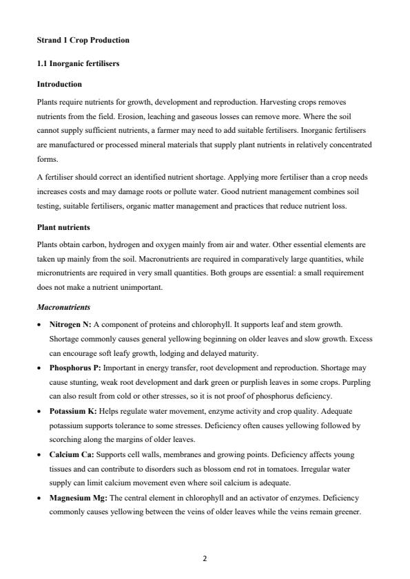 Page 2 – Grade 11 Agriculture Notes Term 1, Term 2, Term 3 (Complete) – Kenyaplex