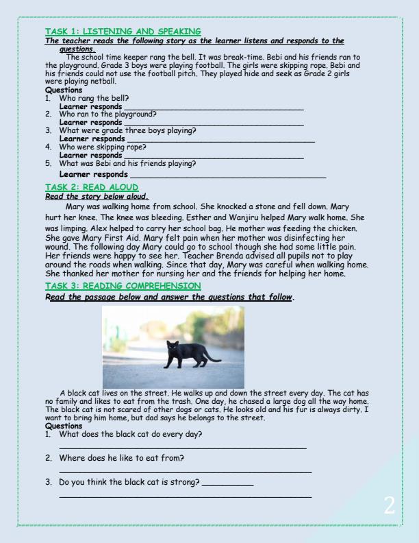 Page 3 – Grade 2 April 2025 Holiday Assignments - Set – Kenyaplex