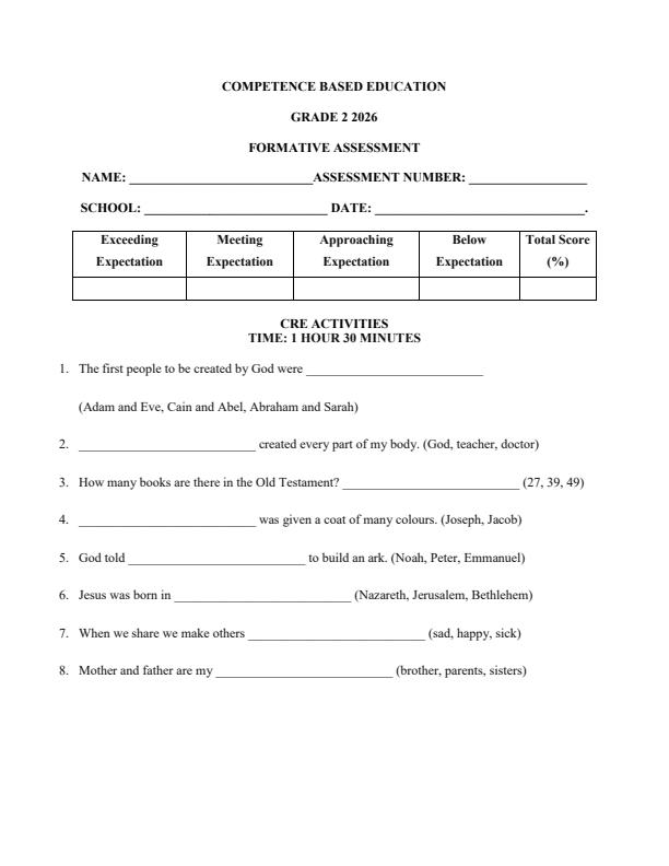 Page 2 – Grade 2 April 2026 Holiday Assignment - Full Set – Kenyaplex