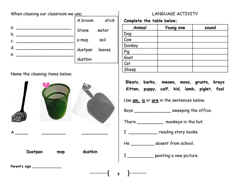 Page 3 – Grade 2 April Holiday Assignments 2024 – Kenyaplex