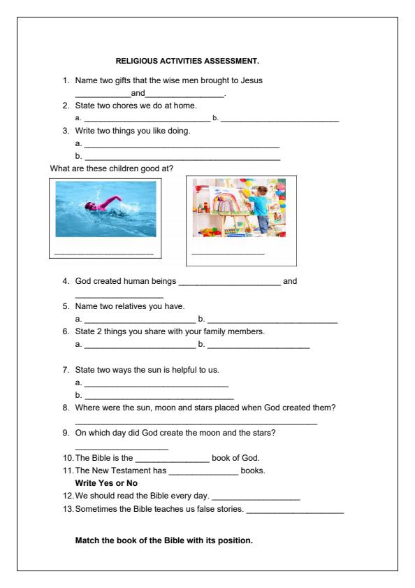 Page 2 – Grade 2 August 2025 Holiday Assignments - Set – Kenyaplex
