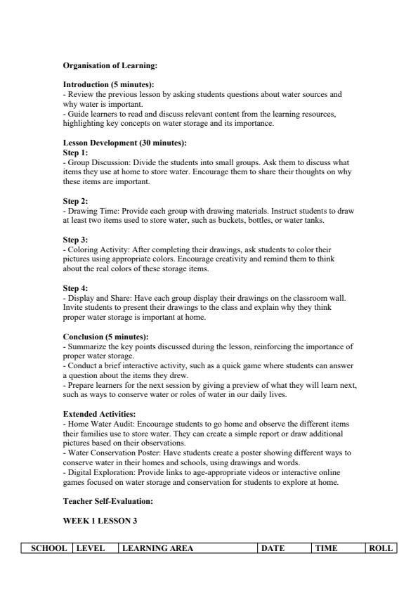 Page 3 – Grade 2 Environmental Activities Lesson Plans Term 3 - Our World – Kenyaplex