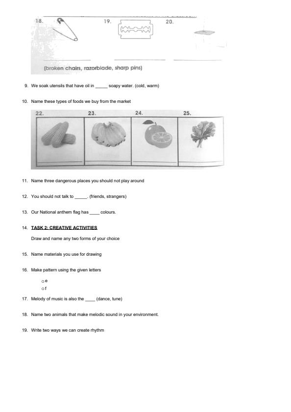 Page 2 – Grade 2 Integrated Activities August 2024 Holiday Assignment – Kenyaplex
