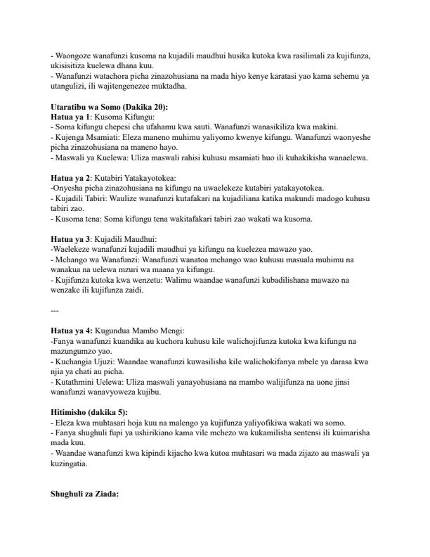 Page 3 – Grade 2 Kiswahili Lesson Plans Term 2 - KLB Visionary – Kenyaplex