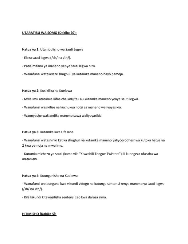 Page 2 – Grade 2 Kiswahili Lesson Plans Term 3 -  KLB Early Grade – Kenyaplex