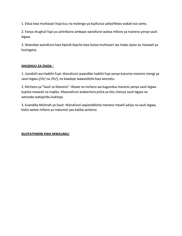 Page 3 – Grade 2 Kiswahili Lesson Plans Term 3 -  KLB Early Grade – Kenyaplex