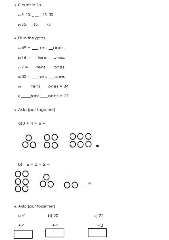 Page 2 – Grade 2 Mathematics Activities August 2026 Holiday assignment – Kenyaplex