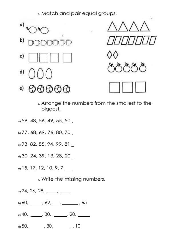 Page 2 – Grade 2 Mathematics December 2026 Holiday Assignment – Kenyaplex