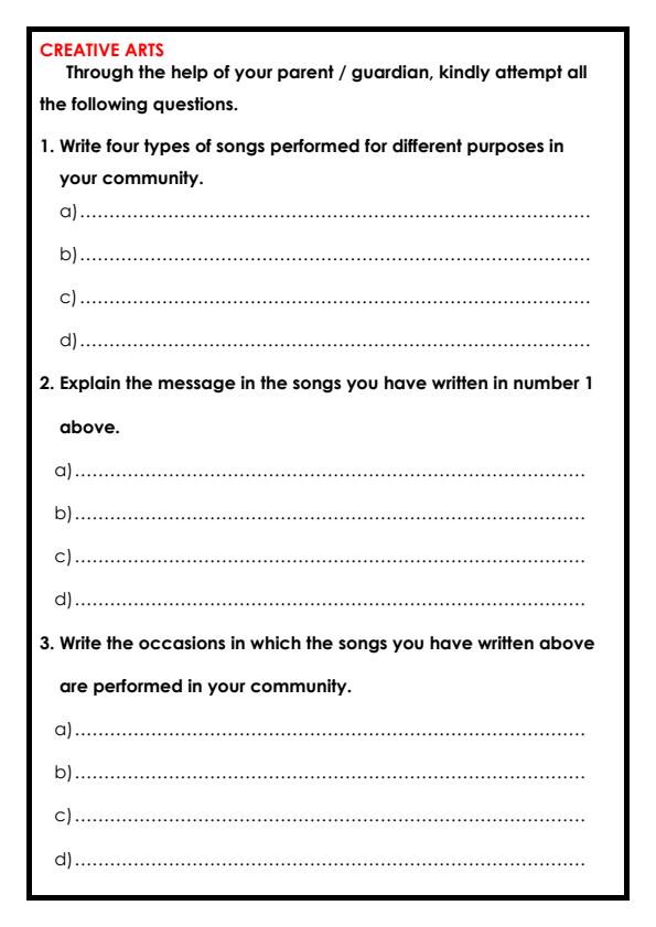 Page 2 – Grade 2 November/December 2025 Holiday Assignments - Set – Kenyaplex