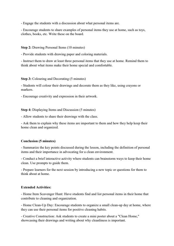 Page 2 – Grade 2 Rationalized Environmental Activities Lesson Plans Term 1 – Kenyaplex