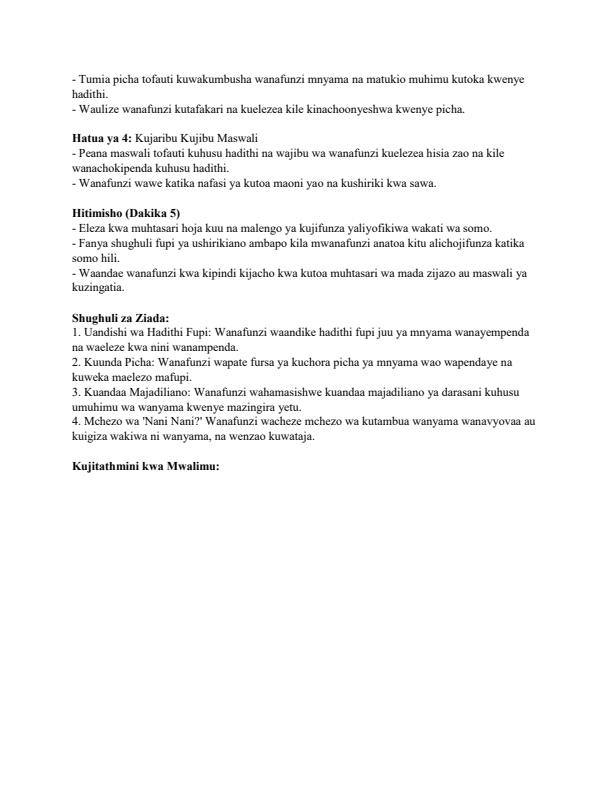 Page 2 – Grade 2 Rationalized Kiswahili Lesson Plans Term 2 - KLB Early Grade – Kenyaplex