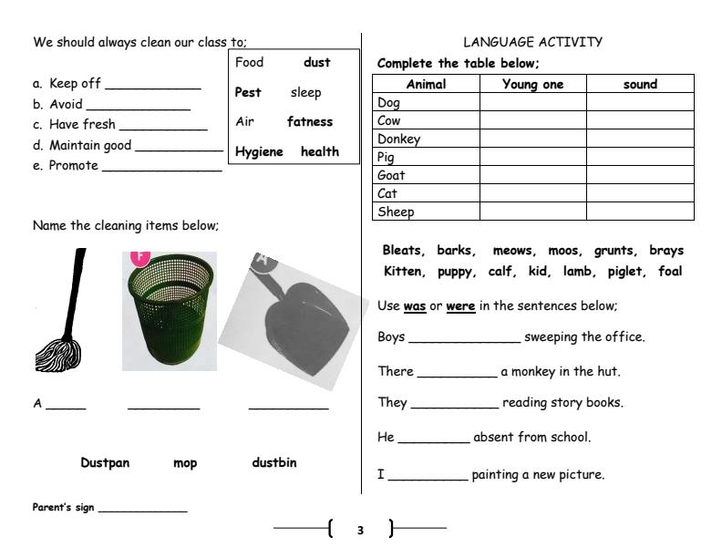 Page 3 – Grade 3 April Holiday Assignments 2024 – Kenyaplex