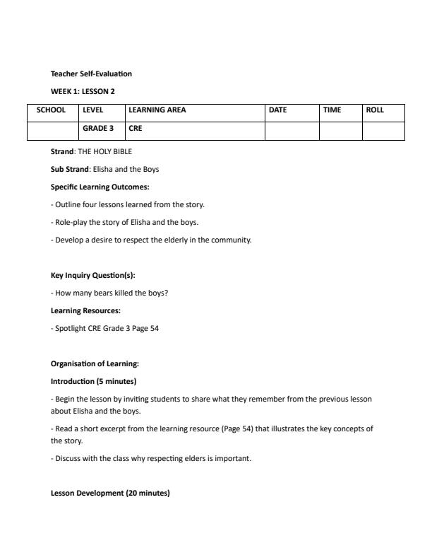 Page 3 – Grade 3 CRE Lesson Plans Term 2 - Spotlight – Kenyaplex