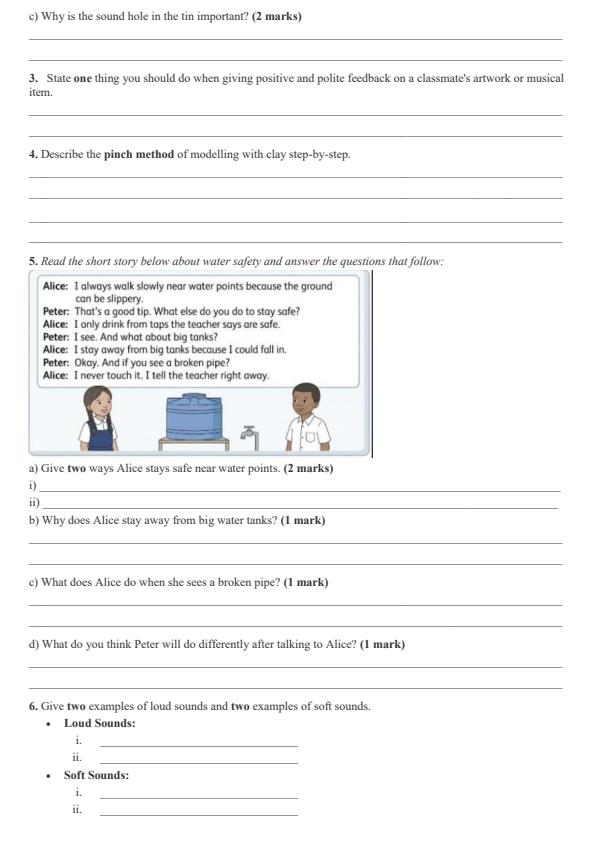 Page 2 – Grade 3 Creative Activities December 2026 Holiday Assignment – Kenyaplex