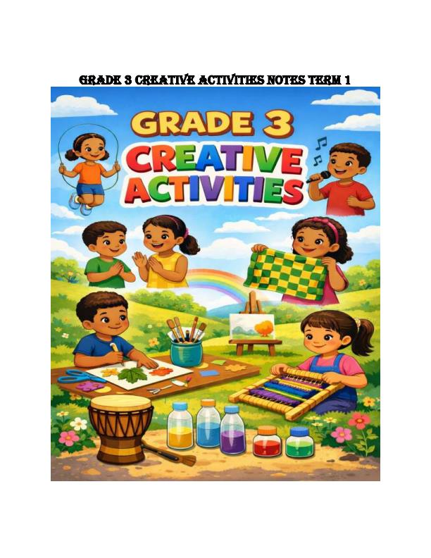 Page 1 – Grade 3 Creative Activities Notes Term 1 – Kenyaplex