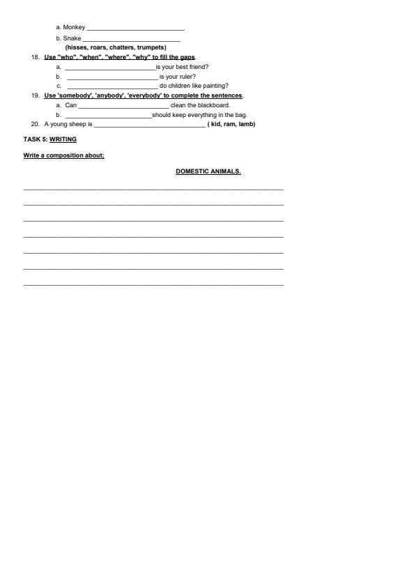 Page 2 – Grade 3 English Activities August 2024 Holiday Assignment – Kenyaplex