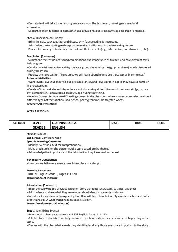 Page 3 – Grade 3 English Lesson Plans Term 3 - KLB Eye – Kenyaplex