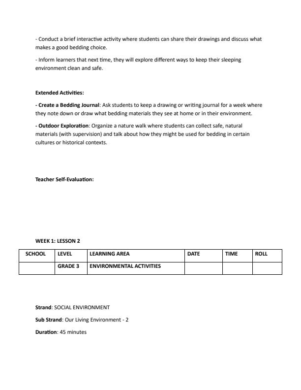 Page 3 – Grade 3 Environmental Activities Lesson Plans Term 1 - MTP – Kenyaplex
