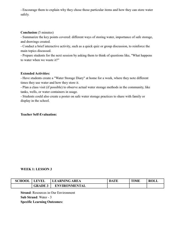 Page 4 – Grade 3 Environmental Activities Lesson Plans Term 3 - Distinction – Kenyaplex
