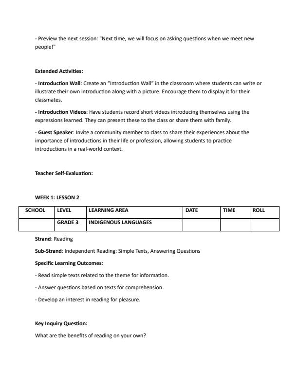 Page 3 – Grade 3 Indigenous Languages Lesson Plans Term 1 – Kenyaplex
