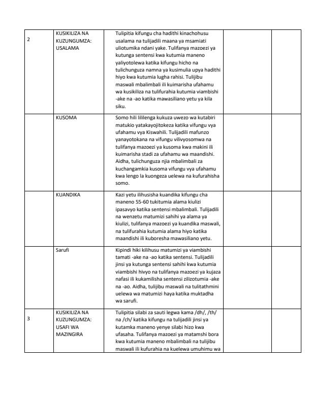 Page 2 – Grade 3 Kiswahili Records of Work Term 2 - KLB Early Grade – Kenyaplex