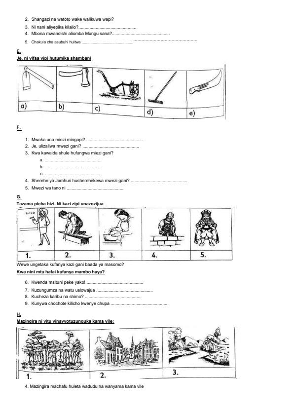 Page 2 – Grade 3 Kiswahili Topical Questions and Answers – Kenyaplex