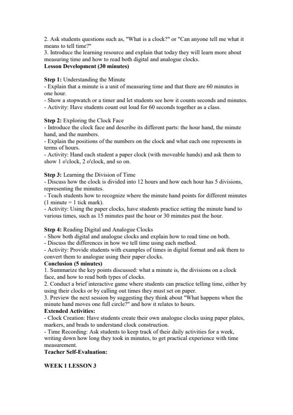 Page 3 – Grade 3 Mathematics Lesson Plans Term 3 - Mentor – Kenyaplex