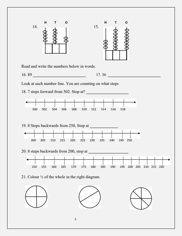 Page 3 – Grade 3 November/December 2025 Holiday Assignments - Set – Kenyaplex