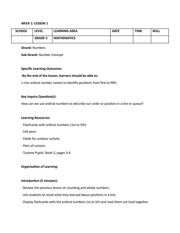 Page 1 – Grade 5 Islamic Religious Education (IRE) Schemes of Work Term 1  - Aftaal – Kenyaplex